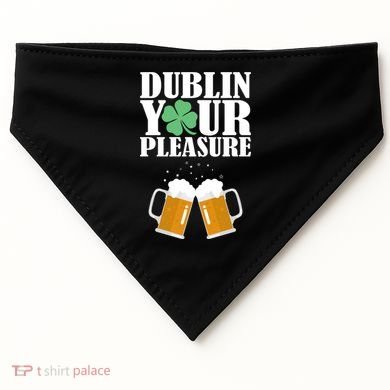Dublin Your Pleasure Irish Beer Clover USA-Made Doggie Bandana