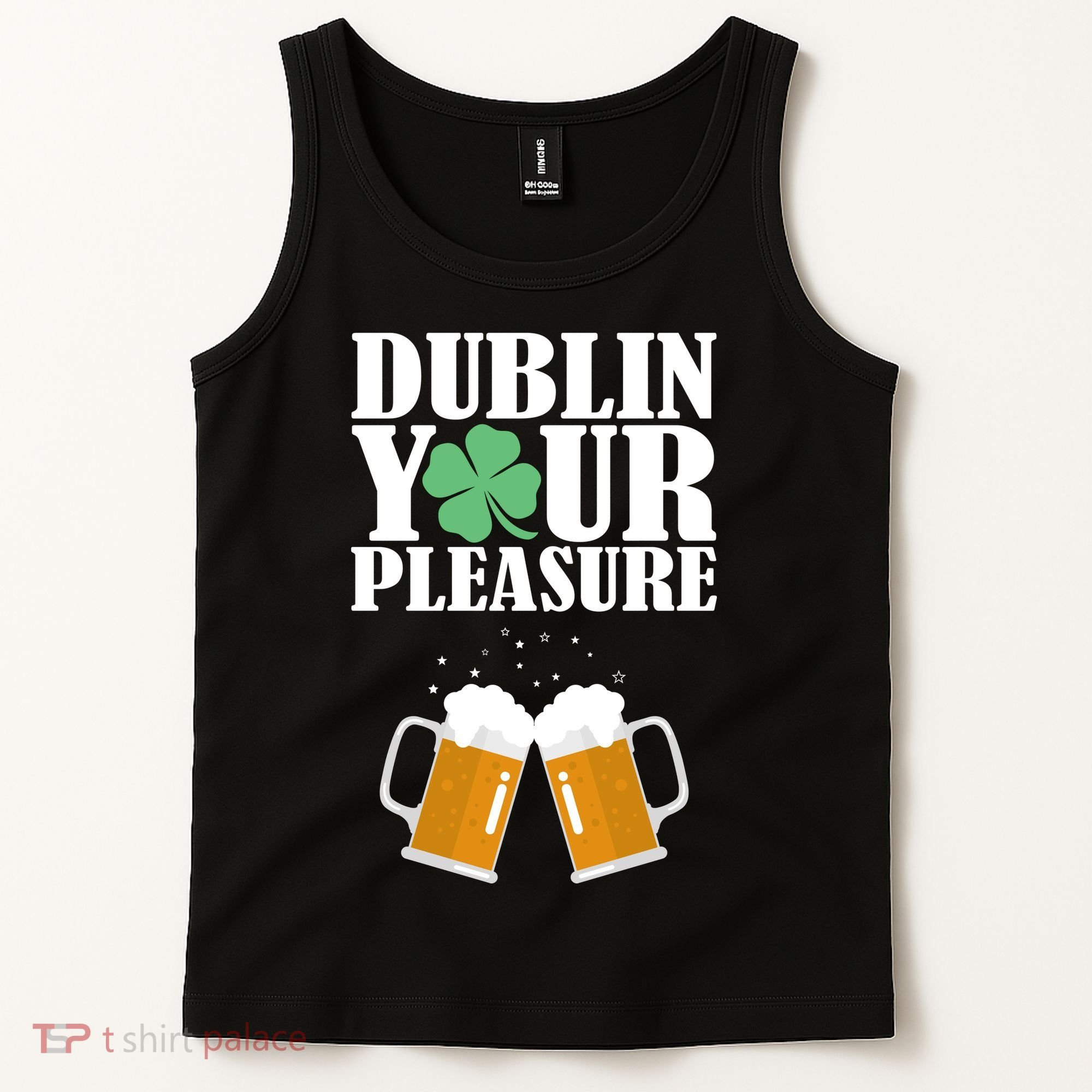 Dublin Your Pleasure Irish Beer Clover Tank Top