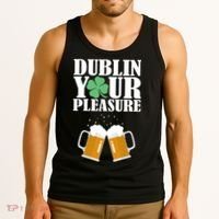 Dublin Your Pleasure Irish Beer Clover Tank Top thumb 3