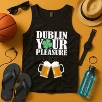 Dublin Your Pleasure Irish Beer Clover Tank Top thumb 4