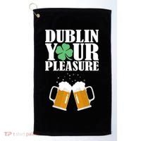 Dublin Your Pleasure Irish Beer Clover Golf Towel thumb 0