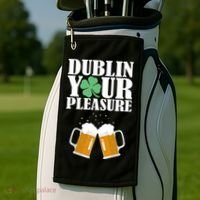 Dublin Your Pleasure Irish Beer Clover Golf Towel thumb 2