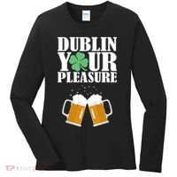 Dublin Your Pleasure Irish Beer Clover Women's Long Sleeve Shirt thumb 0