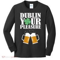 Dublin Your Pleasure Irish Beer Clover Kids Long Sleeve Shirt thumb 0