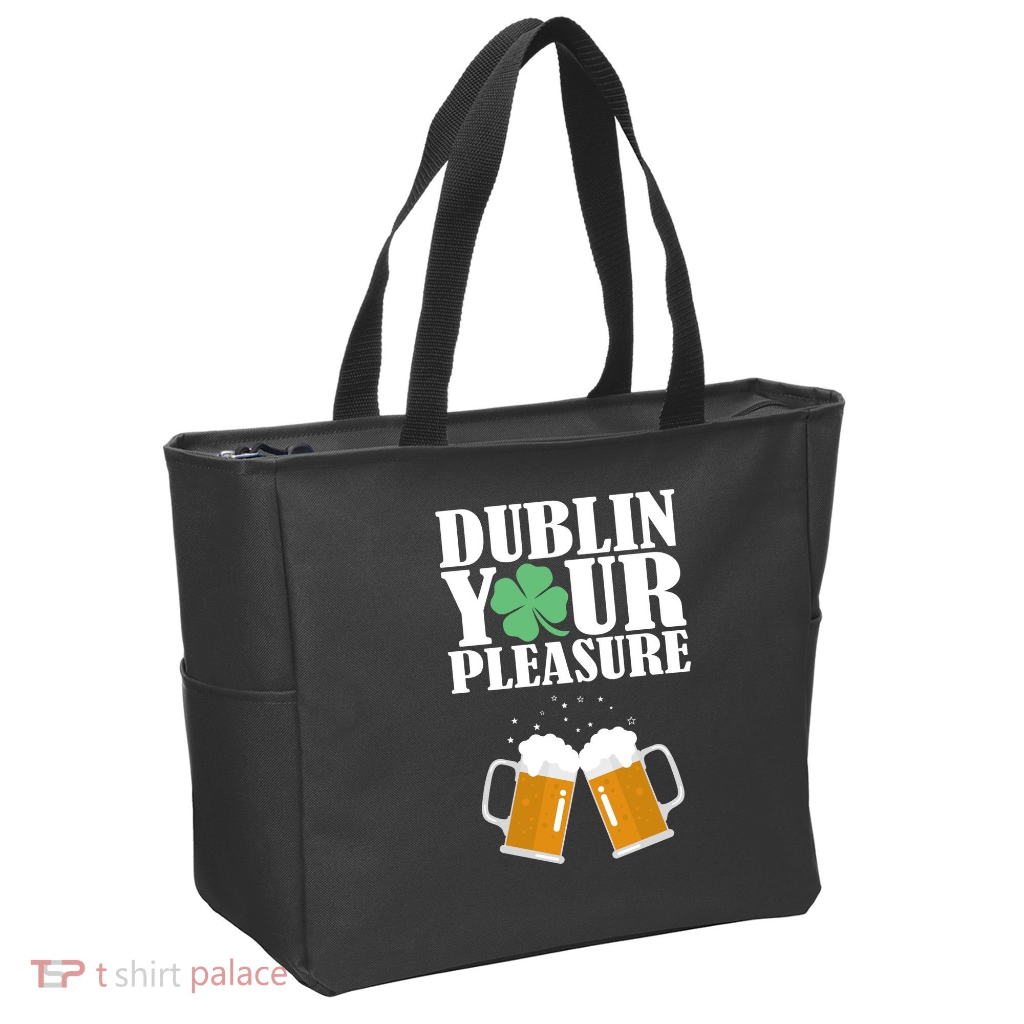 Dublin Your Pleasure Irish Beer Clover Tote Bag