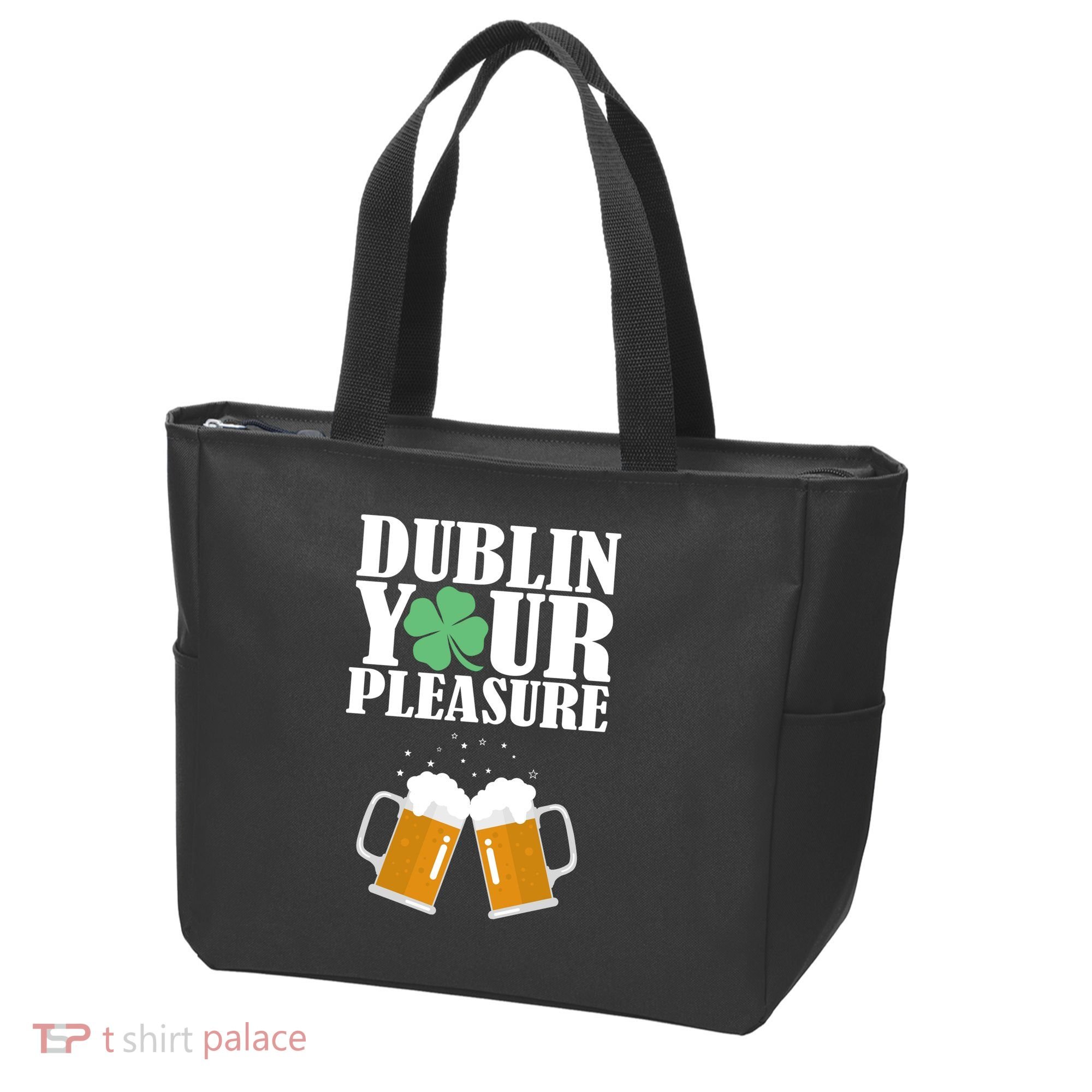 Dublin Your Pleasure Irish Beer Clover Tote Bag
