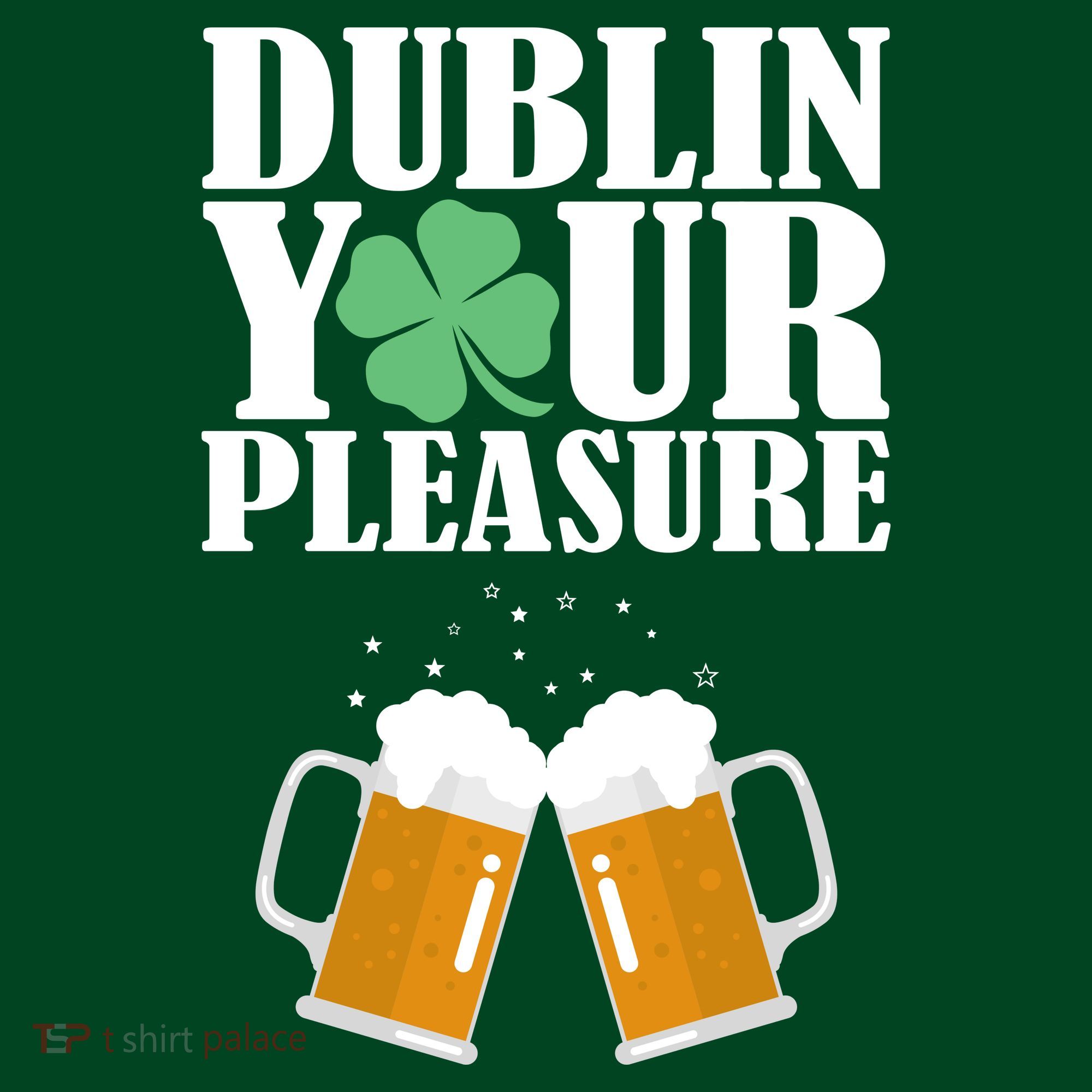 Dublin Your Pleasure Irish Beer Clover Coaster