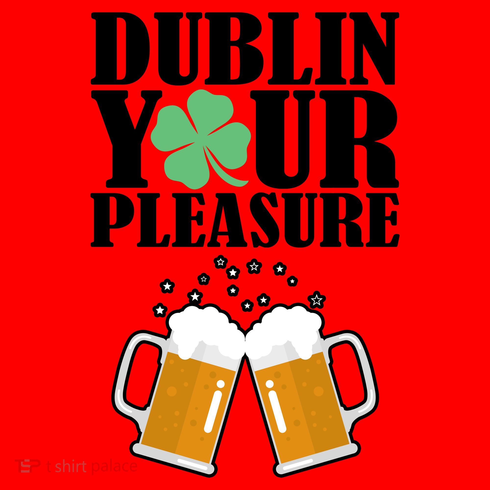 Dublin Your Pleasure Irish Beer Clover Santa Hat