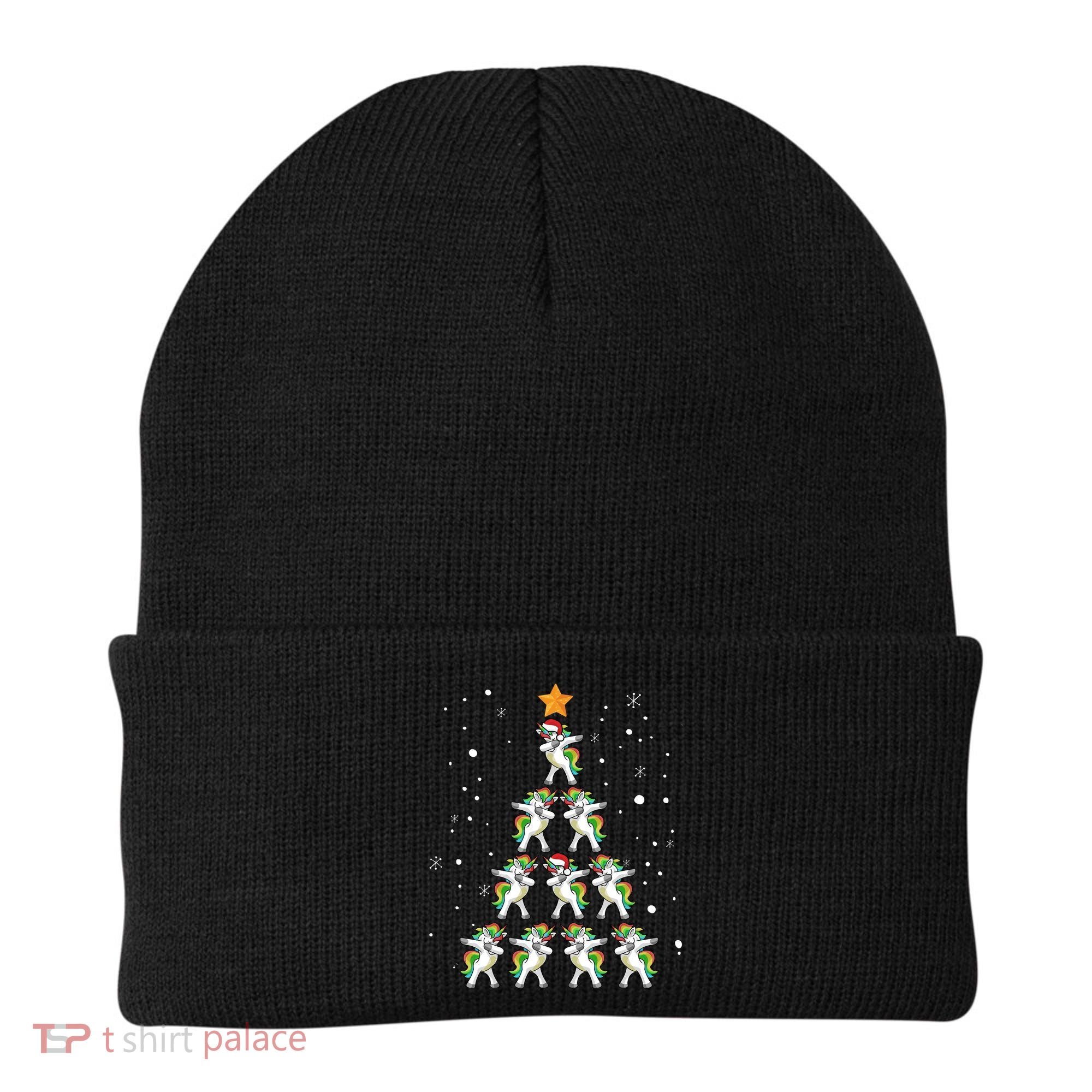 Dabbing Unicorn Christmas Gift Dab Christmas Tree Beanie