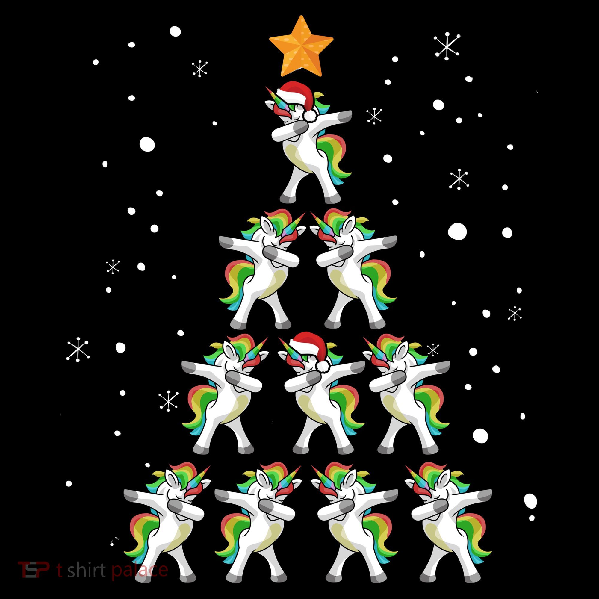 Dabbing Unicorn Christmas Gift Dab Christmas Tree Women's Hoodie