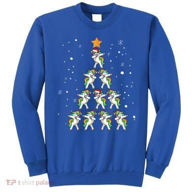 Dabbing Unicorn Christmas Gift Dab Christmas Tree Sweatshirt