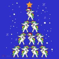 Dabbing Unicorn Christmas Gift Dab Christmas Tree Women's Tank Top thumb 5