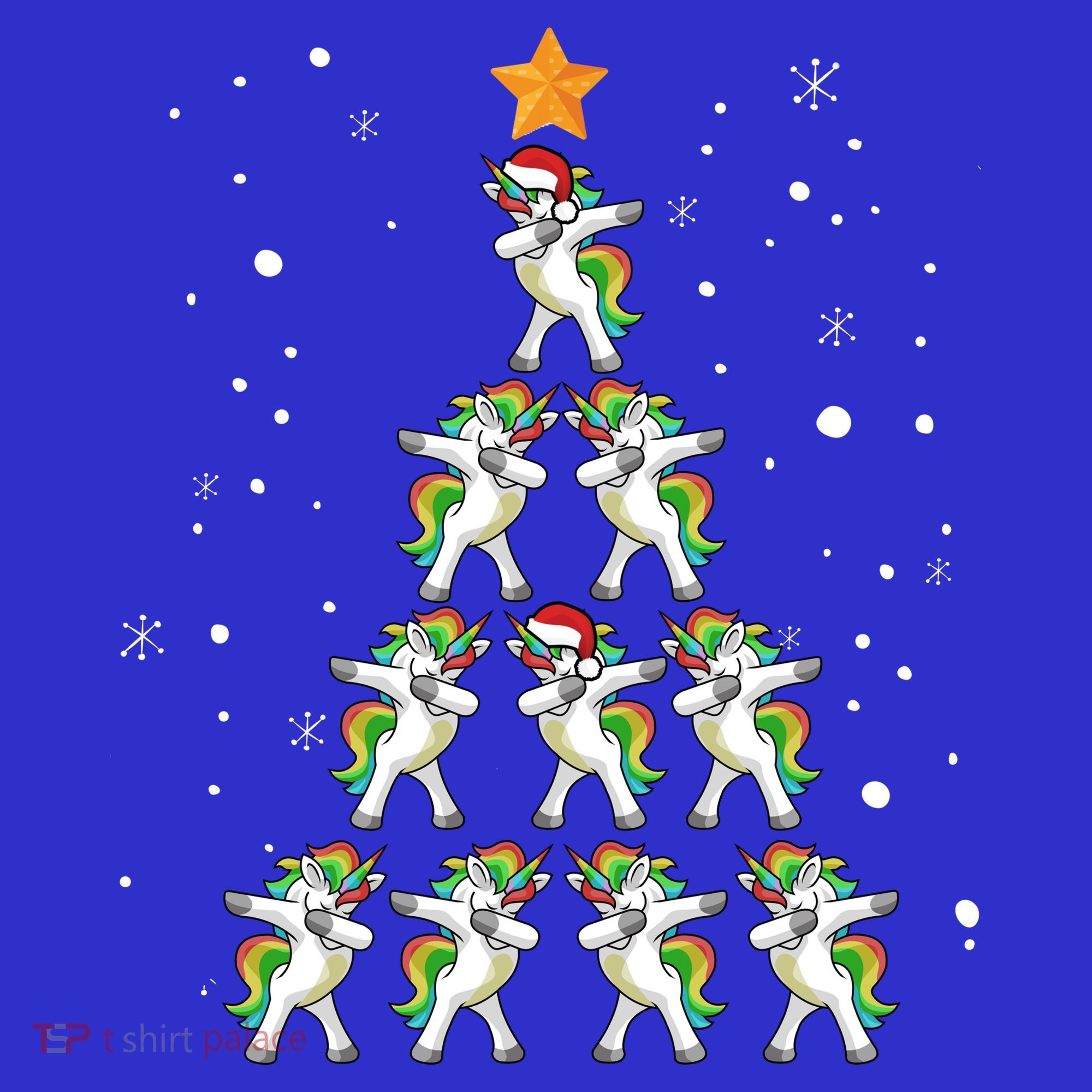 Dabbing Unicorn Christmas Gift Dab Christmas Tree Women's Tank Top