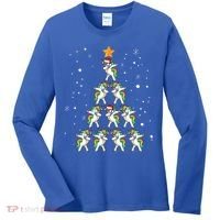 Dabbing Unicorn Christmas Gift Dab Christmas Tree Women's Long Sleeve Shirt thumb 0
