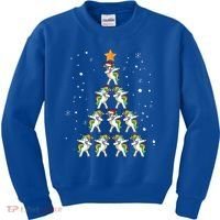 Dabbing Unicorn Christmas Gift Dab Christmas Tree Kids Sweatshirt thumb 0