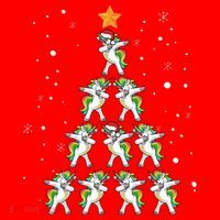 Dabbing Unicorn Christmas Gift Dab Christmas Tree Santa Hat thumb 1