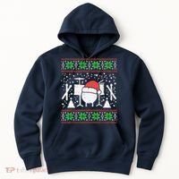 Drums Ugly Christmas Sweater Music Band Xmas Drummer Hoodie thumb 0