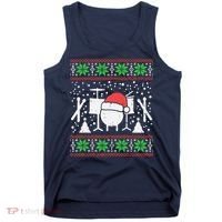 Drums Ugly Christmas Sweater Music Band Xmas Drummer Tank Top thumb 0