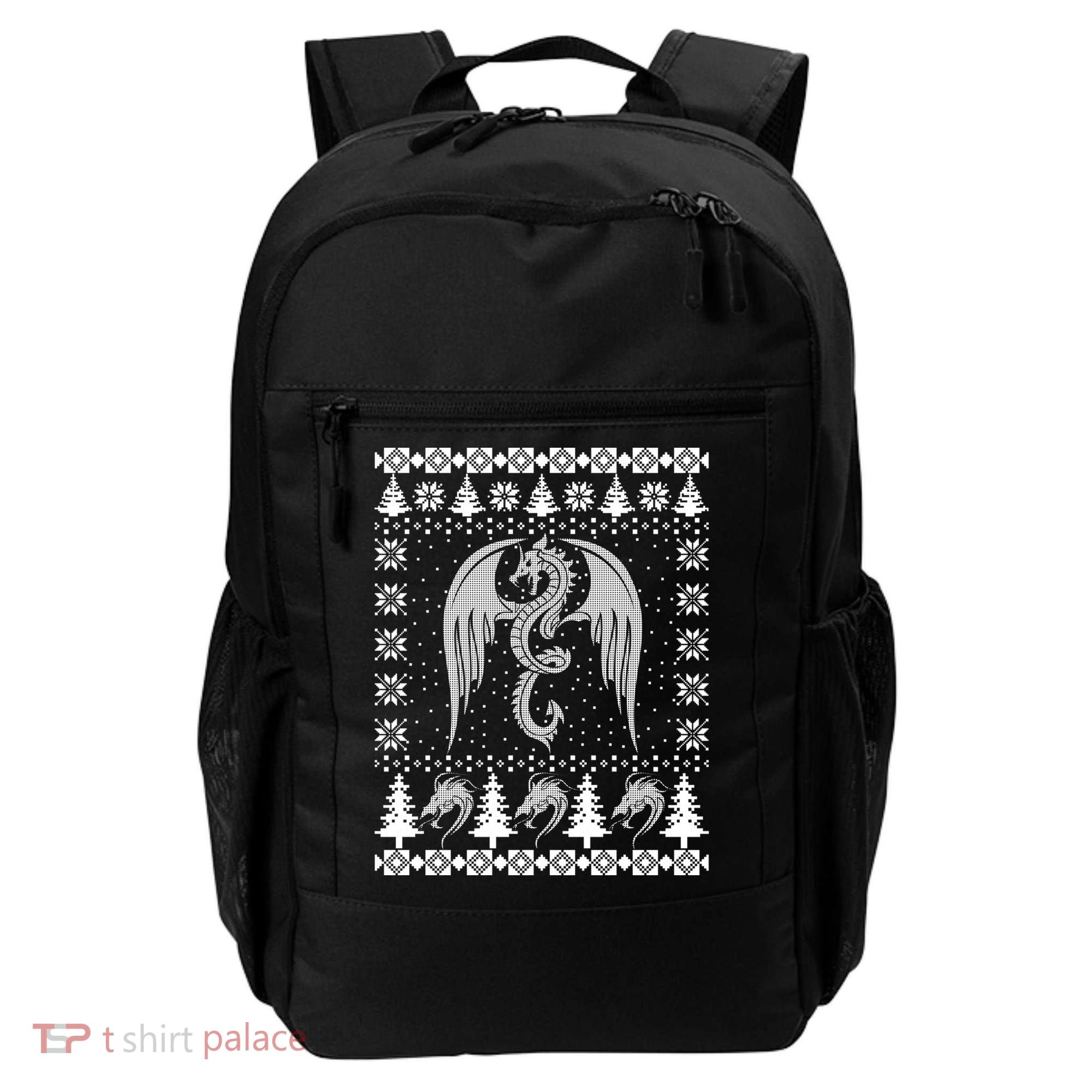 Dragon Ugly Christmas Fantasy Mystical Holiday Xmas Gift Backpack