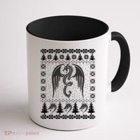 Dragon Ugly Christmas Fantasy Mystical Holiday Xmas Gift Coffee Mug thumb 1