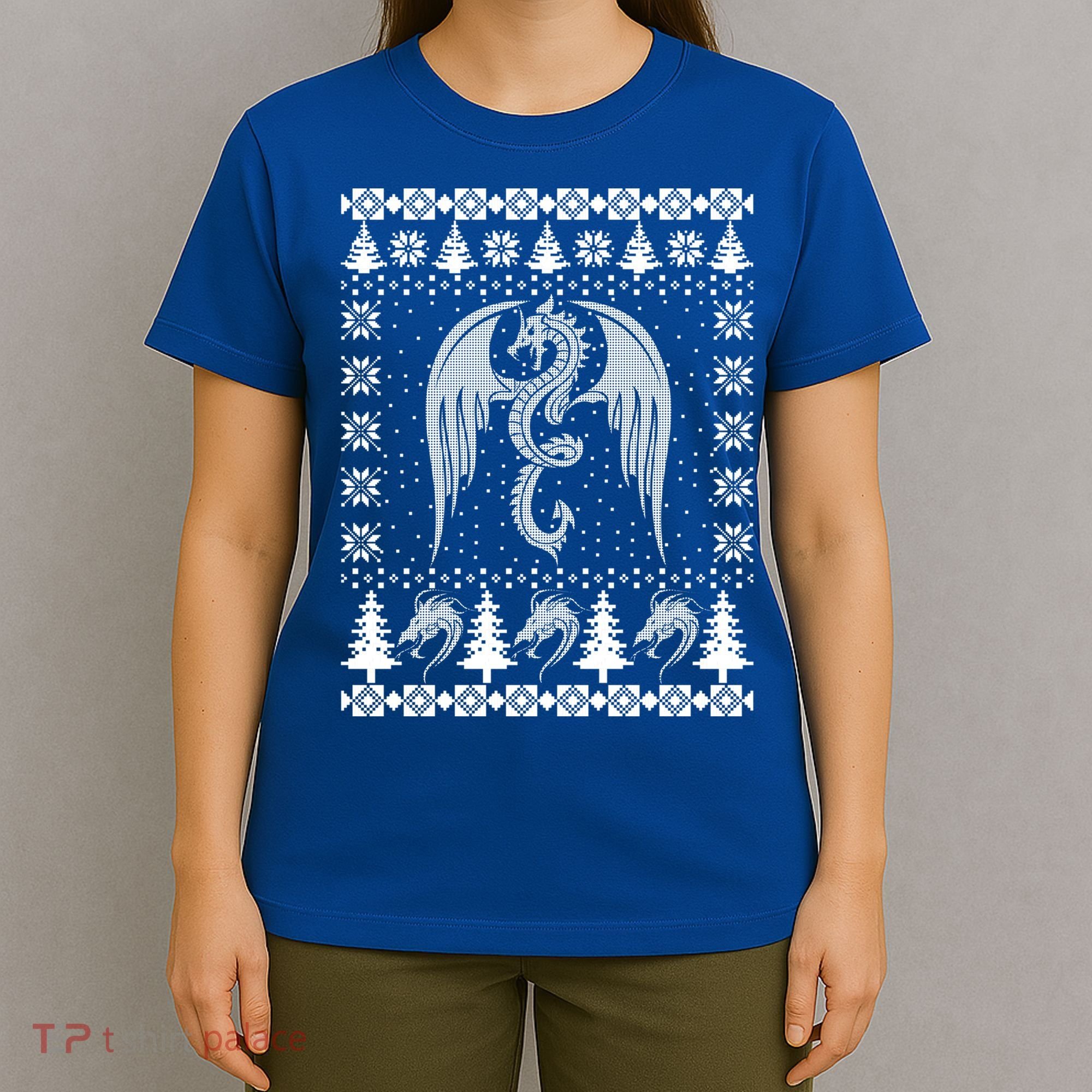 Dragon Ugly Christmas Fantasy Mystical Holiday Xmas Gift T-Shirt