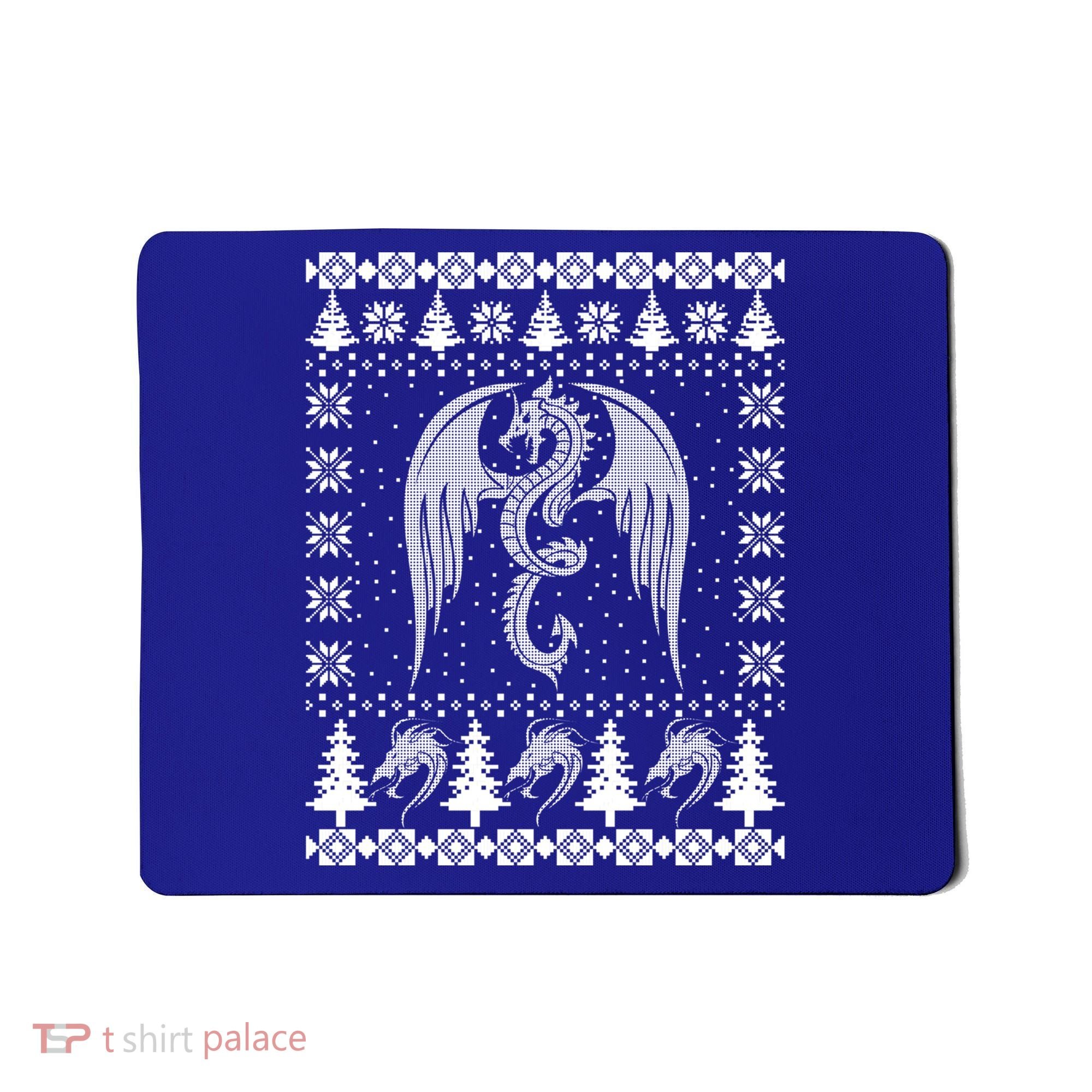 Dragon Ugly Christmas Fantasy Mystical Holiday Xmas Gift Mousepad