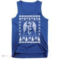 Dragon Ugly Christmas Fantasy Mystical Holiday Xmas Gift Tank Top thumb 0