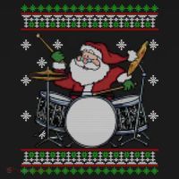 Drummer Ugly Christmas Sweater Santa Claus Playing Gift Women's Tank Top thumb 5
