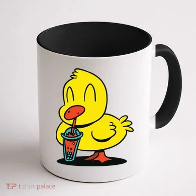 Duck Bubble Tea Coffee Mug back