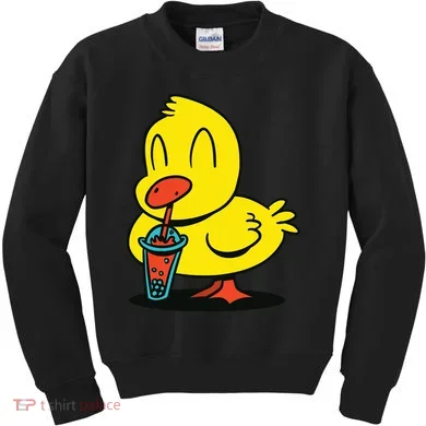 Duck Bubble Tea Kids Sweatshirt
