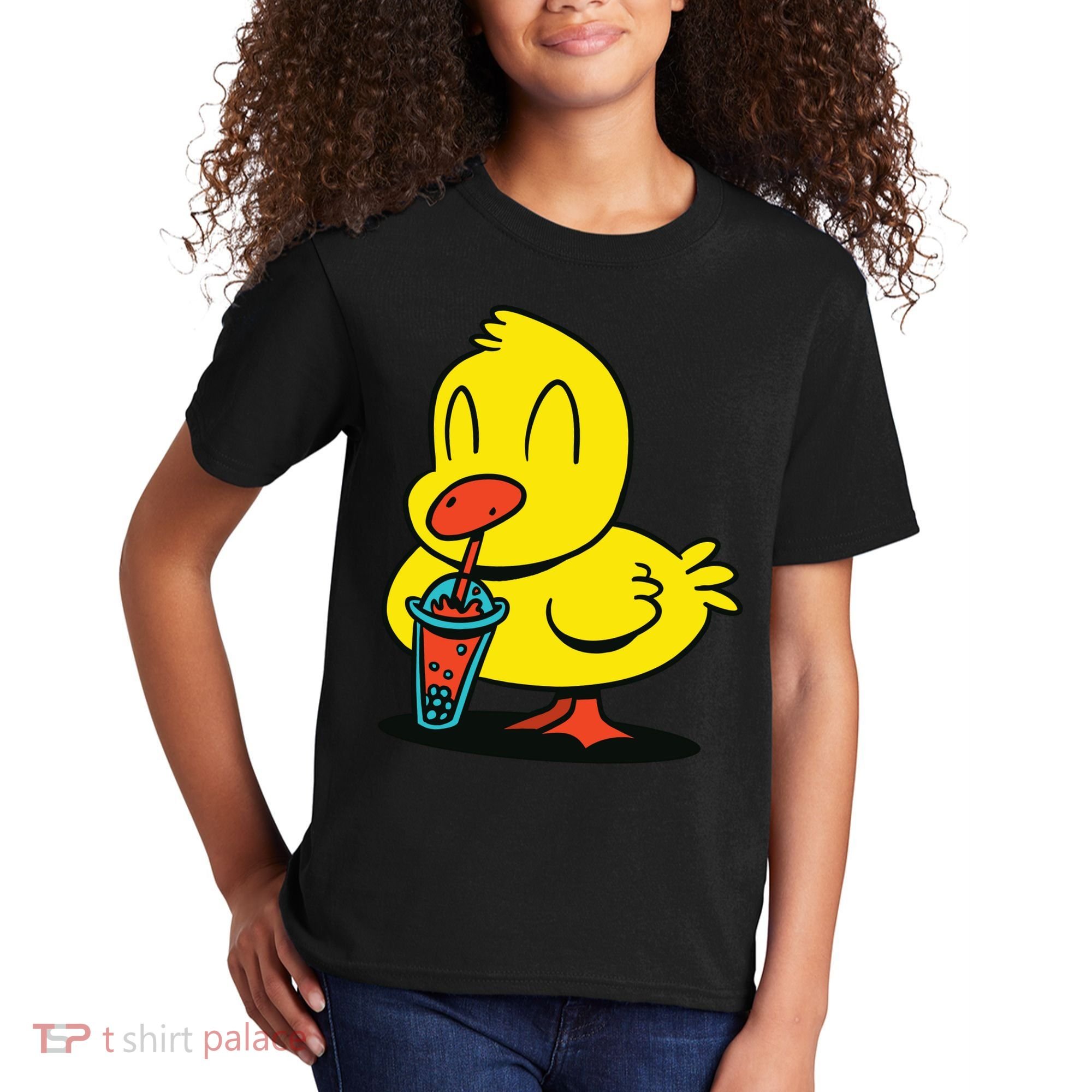 Duck Bubble Tea Kids T-Shirt