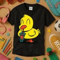 Duck Bubble Tea Kids T-Shirt thumb 3