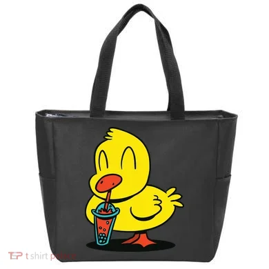 Duck Bubble Tea Tote Bag