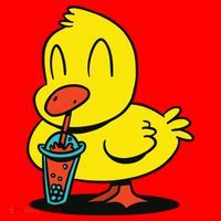 Duck Bubble Tea Santa Hat thumb 1