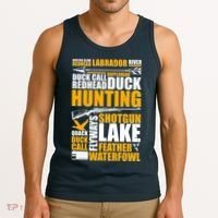 Duck Call Redhead Duck Hunting Tank Top thumb 3