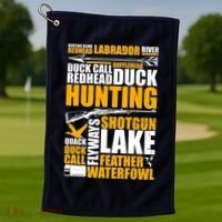 Duck Call Redhead Duck Hunting Golf Towel thumb 1