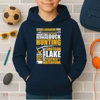 Duck Call Redhead Duck Hunting Kids Hoodie thumb 2