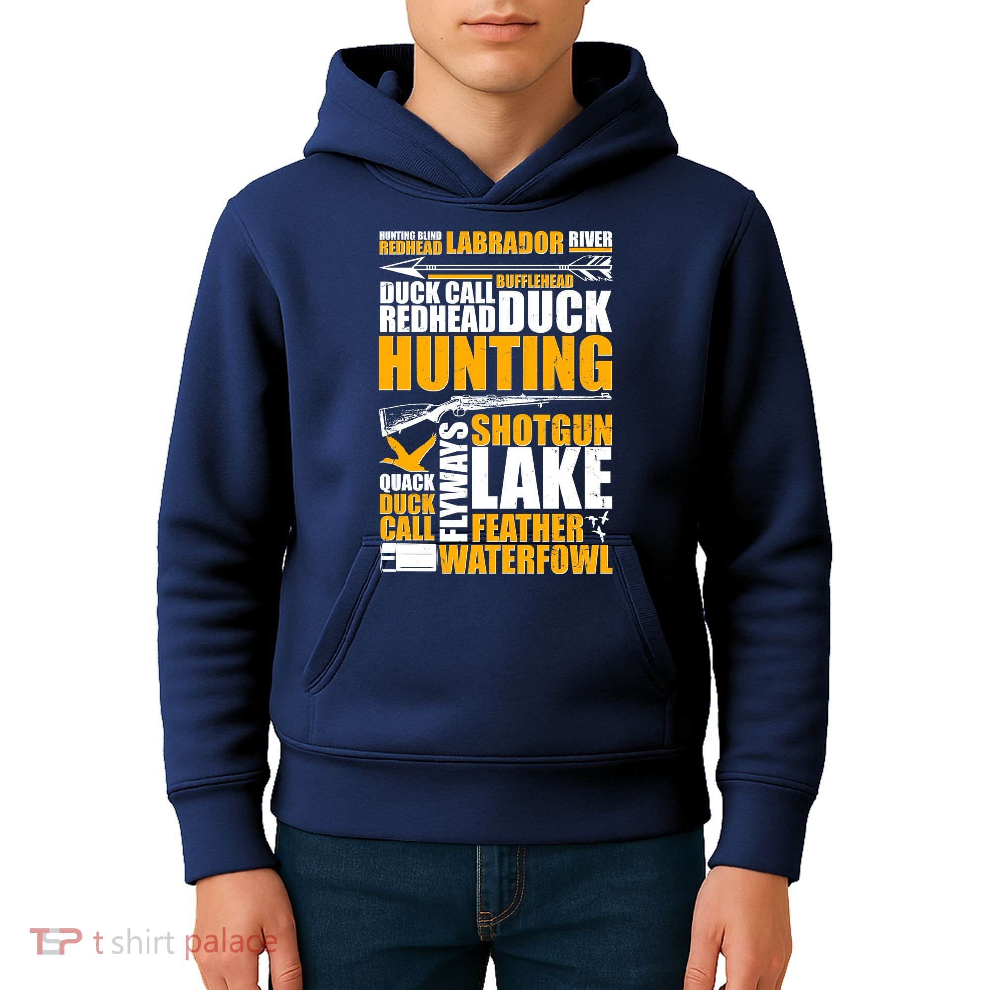 Duck Call Redhead Duck Hunting Kids Hoodie