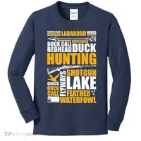 Duck Call Redhead Duck Hunting Kids Long Sleeve Shirt thumb 0