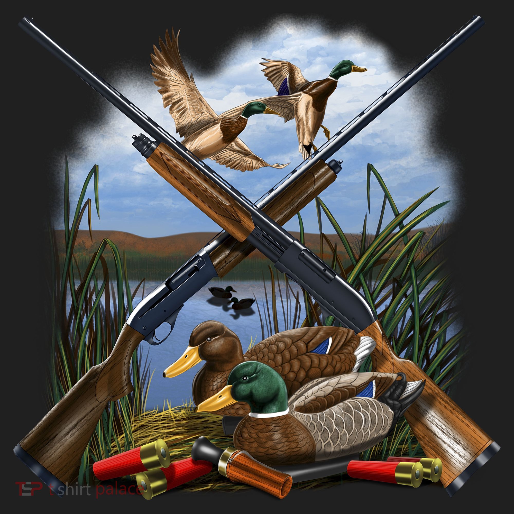 Duck Hunting Layout Women's Sweatshirt