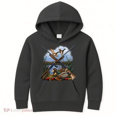 Duck Hunting Layout Kids Hoodie