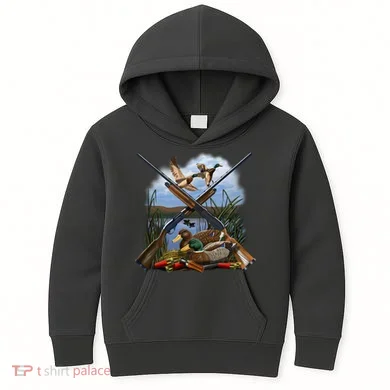 Duck Hunting Layout Kids Hoodie