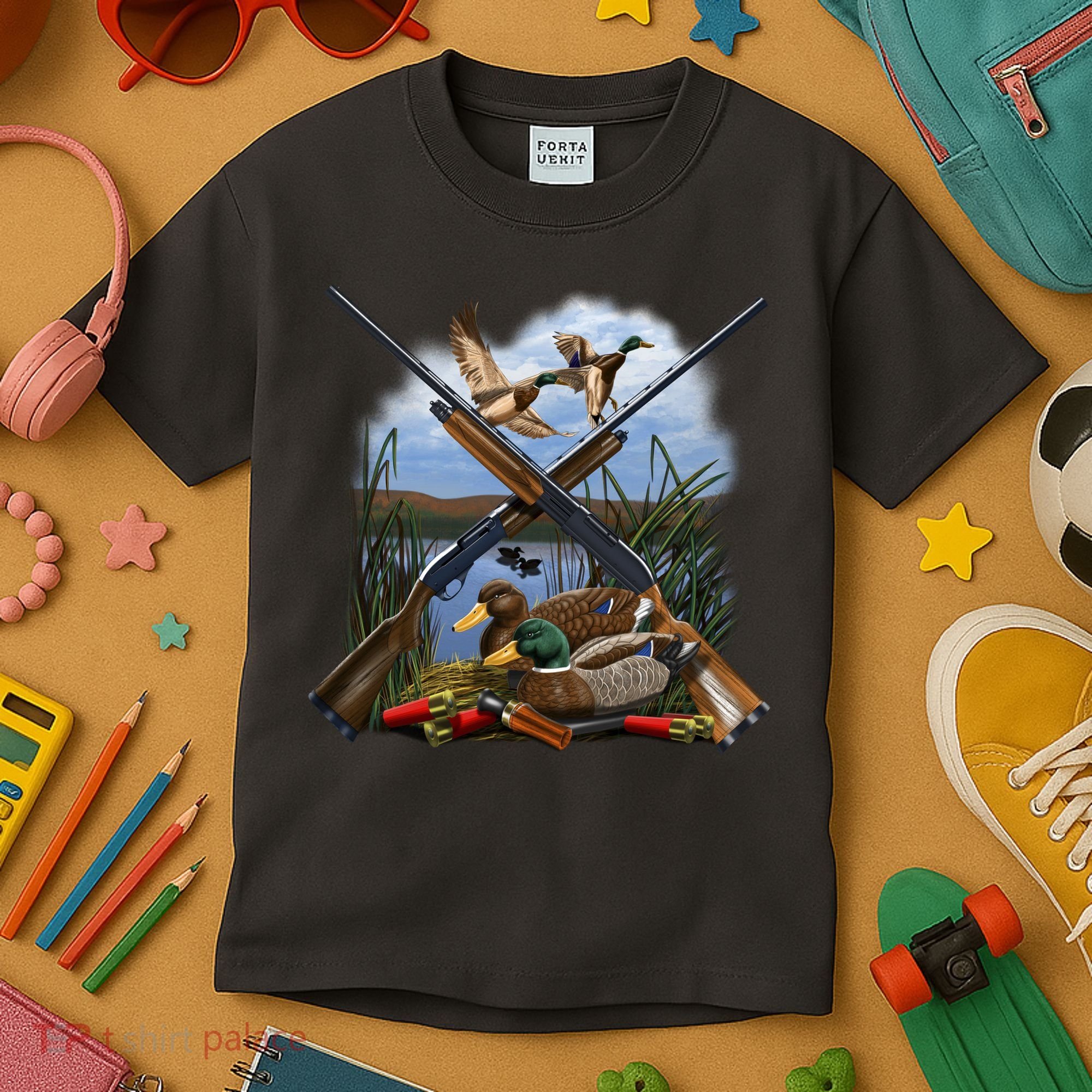 Duck Hunting Layout Kids T-Shirt