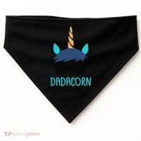 Dadacorn Unicorn Dad Fathers Day Gift USA-Made Doggie Bandana thumb 0