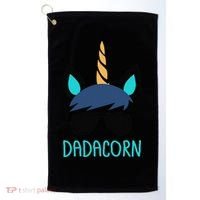 Dadacorn Unicorn Dad Fathers Day Gift Golf Towel thumb 0