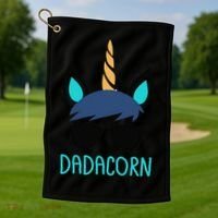 Dadacorn Unicorn Dad Fathers Day Gift Golf Towel thumb 1