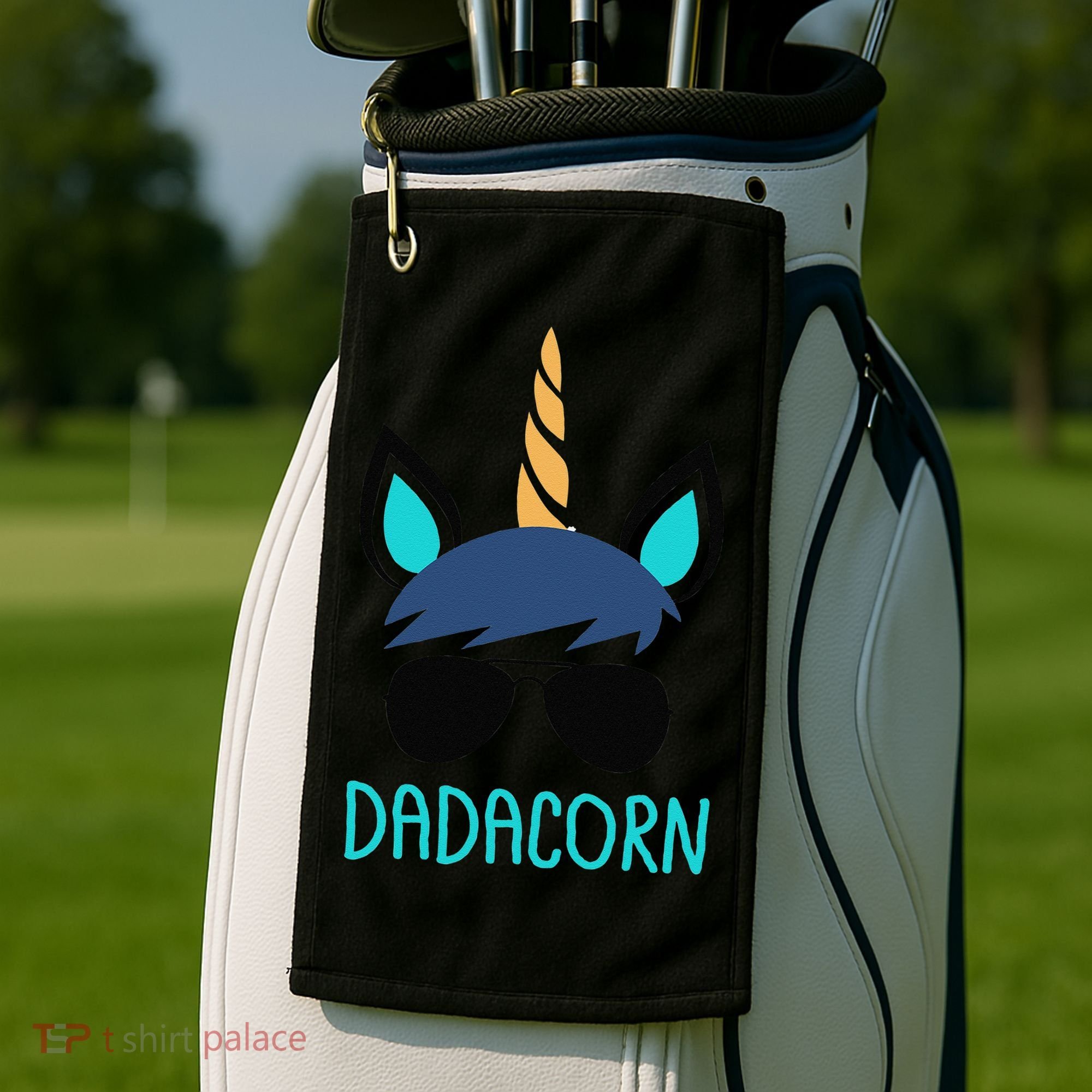 Dadacorn Unicorn Dad Fathers Day Gift Golf Towel