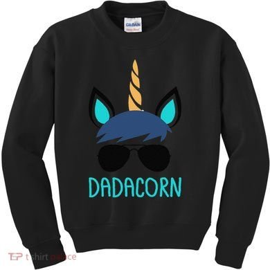 Dadacorn Unicorn Dad Fathers Day Gift Kids Sweatshirt