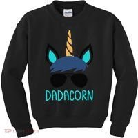 Dadacorn Unicorn Dad Fathers Day Gift Kids Sweatshirt thumb 0