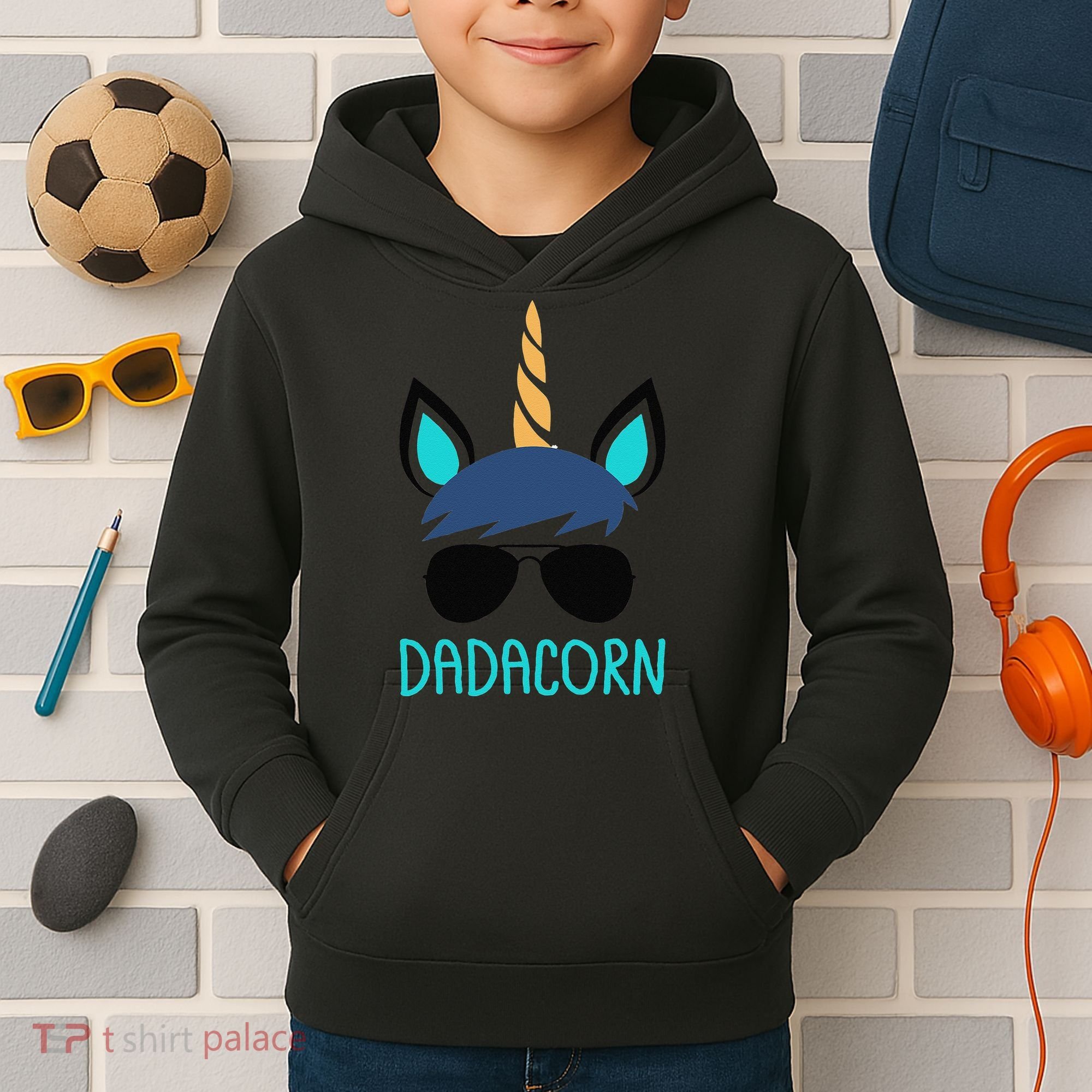 Dadacorn Unicorn Dad Fathers Day Gift Kids Hoodie